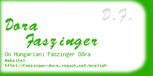 dora faszinger business card